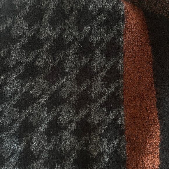 Max Studio Women's Black and Gray Houndstooth Sweater Coat Sz M/ L - Picture 11 of 11